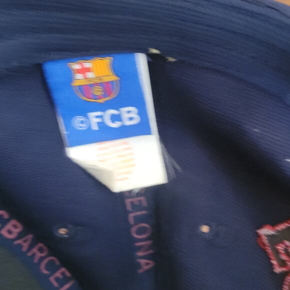 FC Barcelona Hat Cap Football Soccer FCB Red Maroon / Navy Blue, new, no tags - Picture 10 of 10